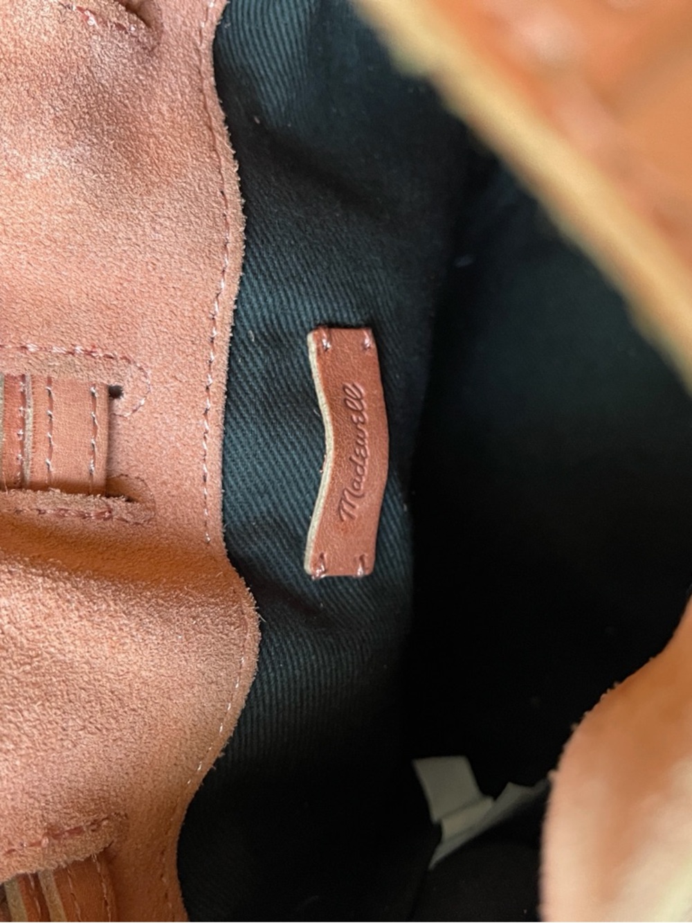 Madewell Leather Bucket Crossbody Bag in Cognac Brown - Picture 9 of 9